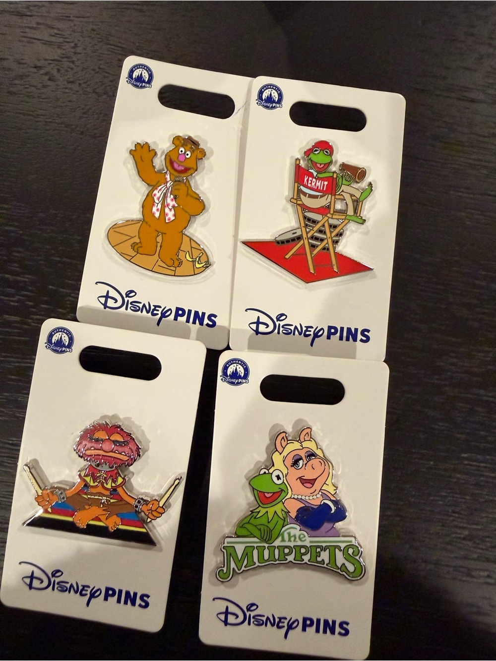 Disney The Muppets Character Pin Set - Kermit, Miss Piggy, Fozzie & Animal